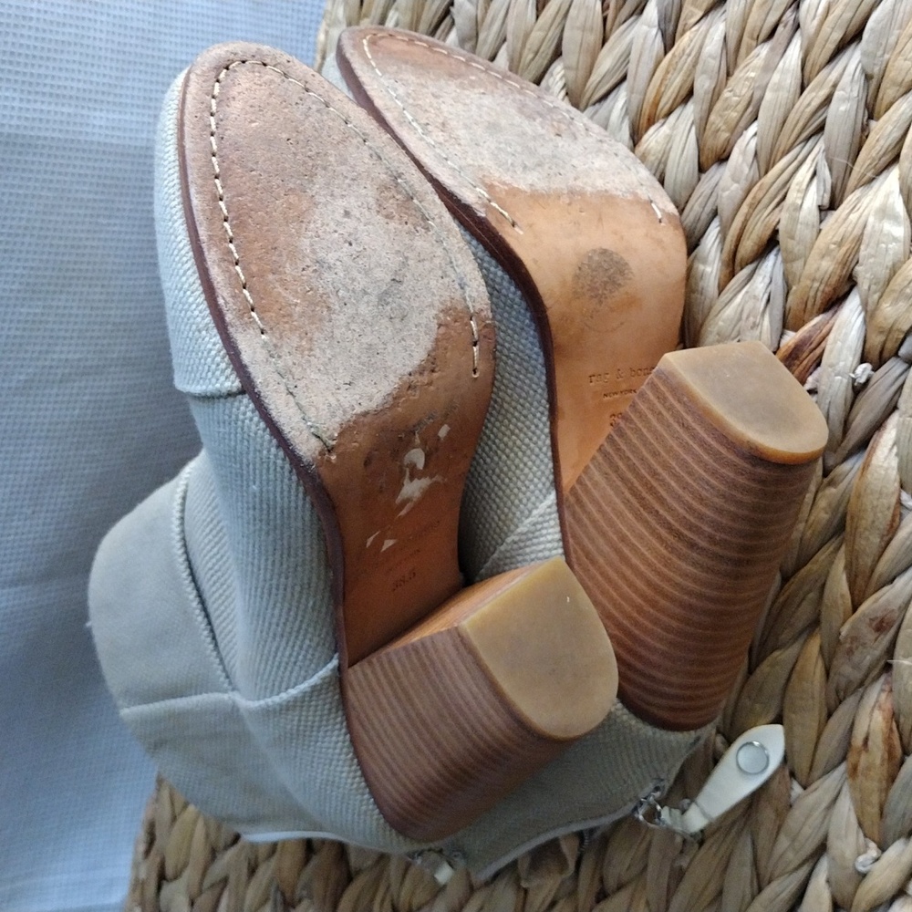 Rag and Bone Newbury beige ankle booties 8.5 - Picture 11 of 12